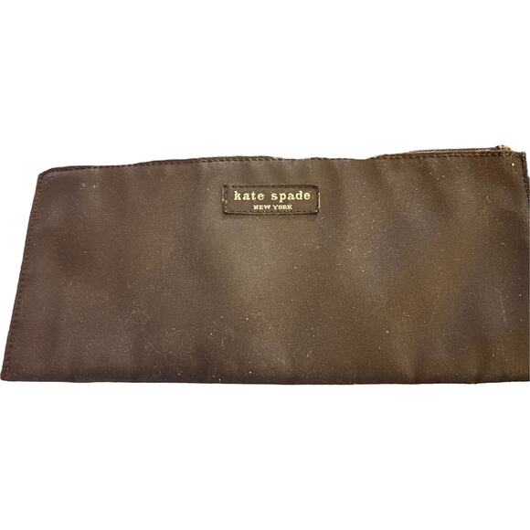Kate Spade Small Zippered Pouch, Black, 8.5"x 3.5" - Picture 1 of 2